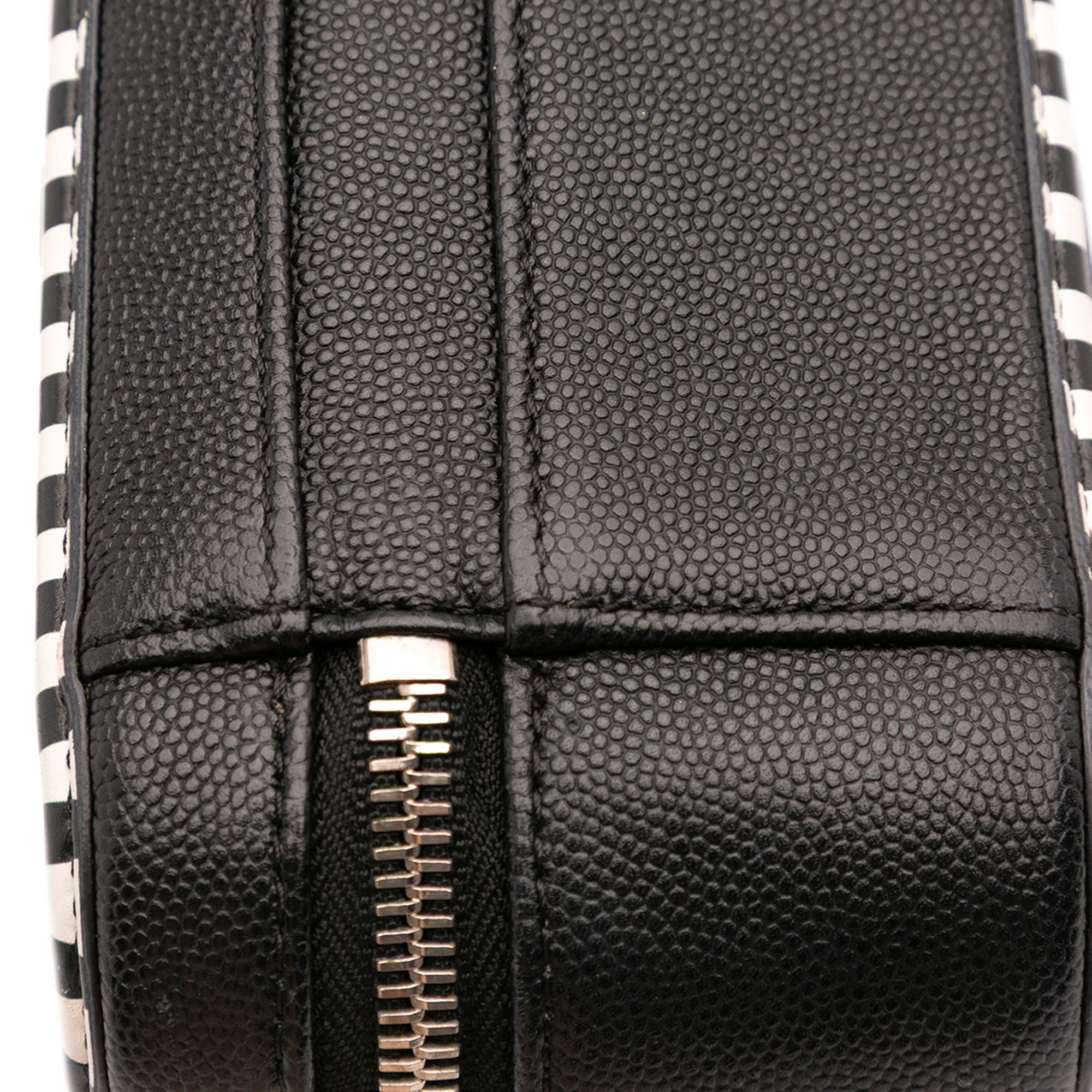 Small Caviar Striped CC Filigree Vanity Case