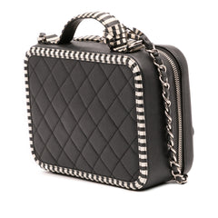 Small Caviar Striped CC Filigree Vanity Case