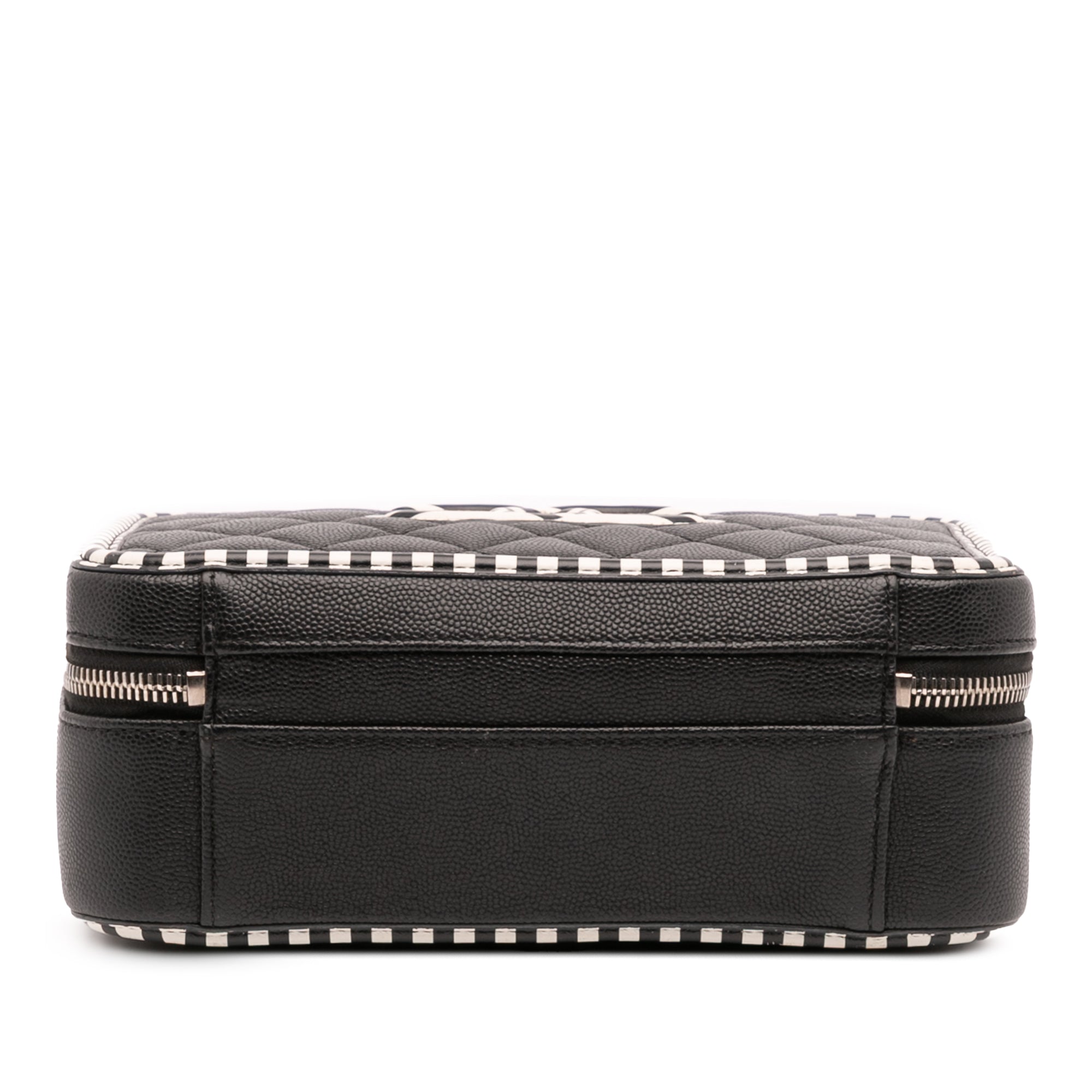 Small Caviar Striped CC Filigree Vanity Case