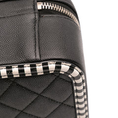 Small Caviar Striped CC Filigree Vanity Case