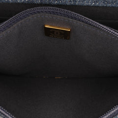 Denim Stitched 19 Flap Wallet On Chain