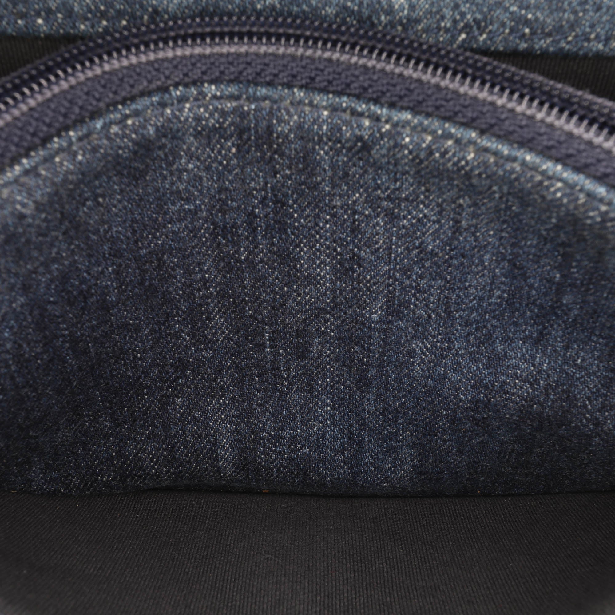 Denim Stitched 19 Flap Wallet On Chain