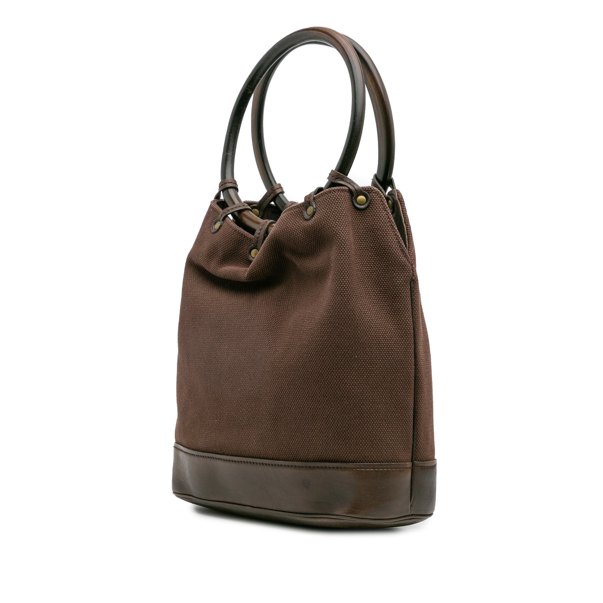 Canvas Ring Top Handle Bag