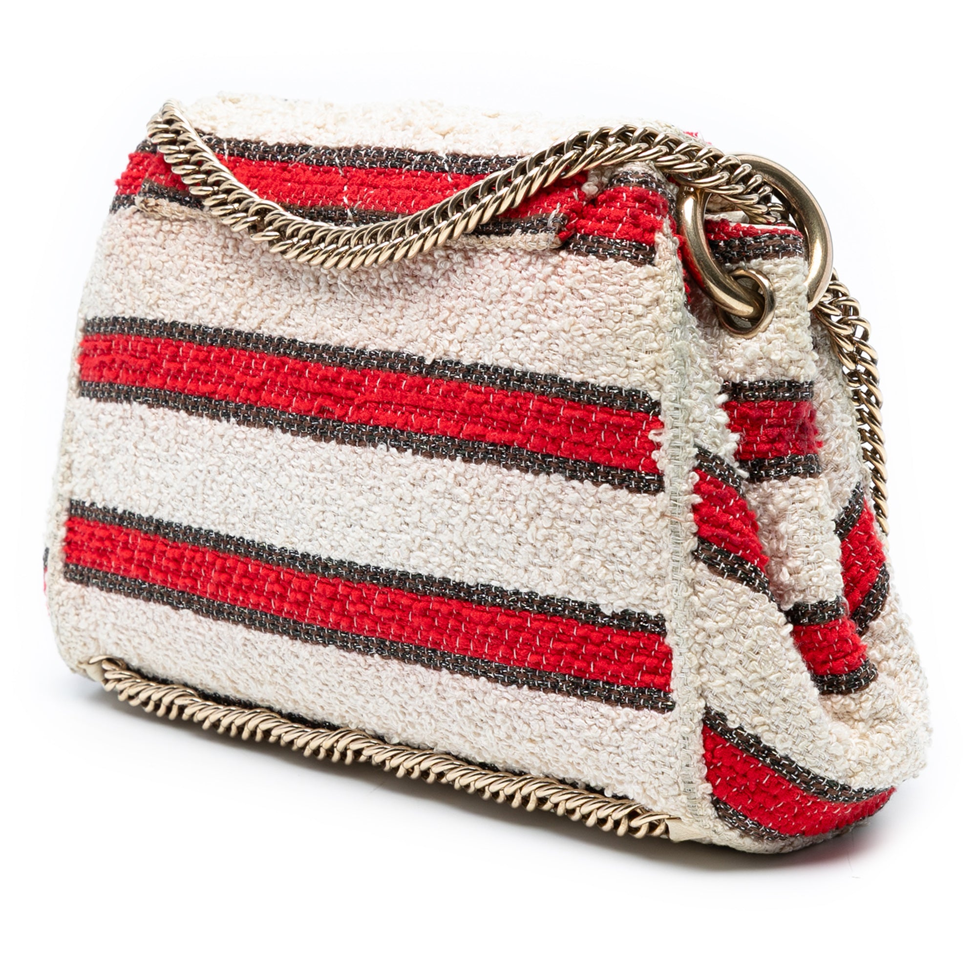 CC Quilted Tweed Striped Single Flap