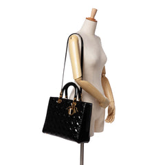 Large Patent Cannage Lady Dior