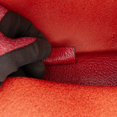 Leather Bamboo Convertible Top Handle Bag