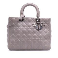 Large Lambskin Cannage Lady Dior
