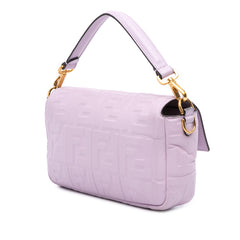 Zucca Embossed Leather Baguette Satchel