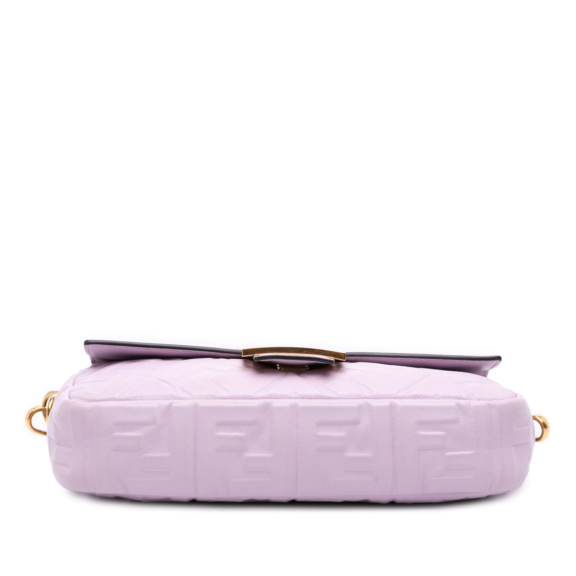 Zucca Embossed Leather Baguette Satchel