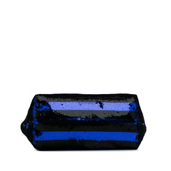 Sequined Satin Stripes Tote