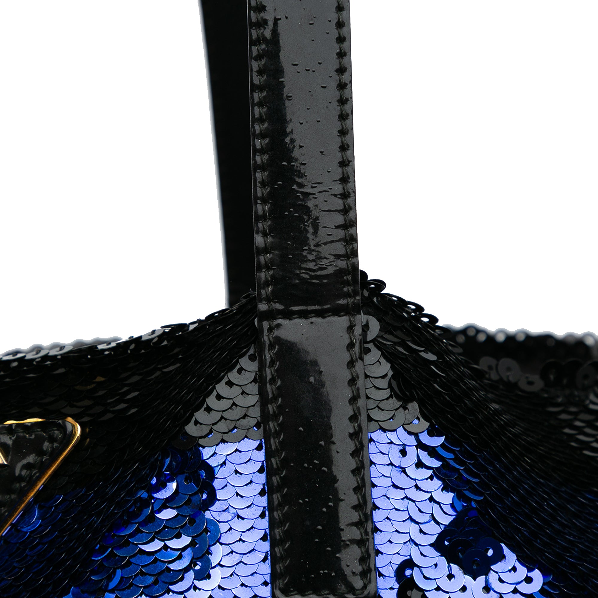 Sequined Satin Stripes Tote