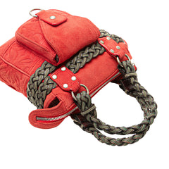 Mini Anagram Suede Handbag