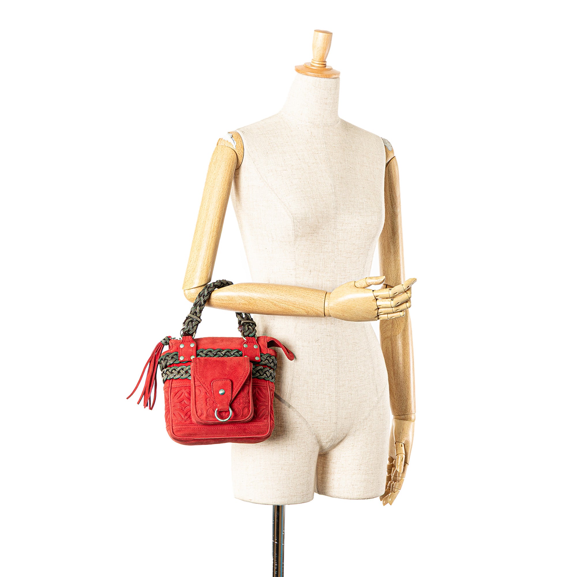 Mini Anagram Suede Handbag