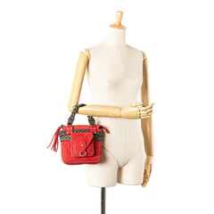 Mini Anagram Suede Handbag
