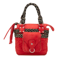 Mini Anagram Suede Handbag