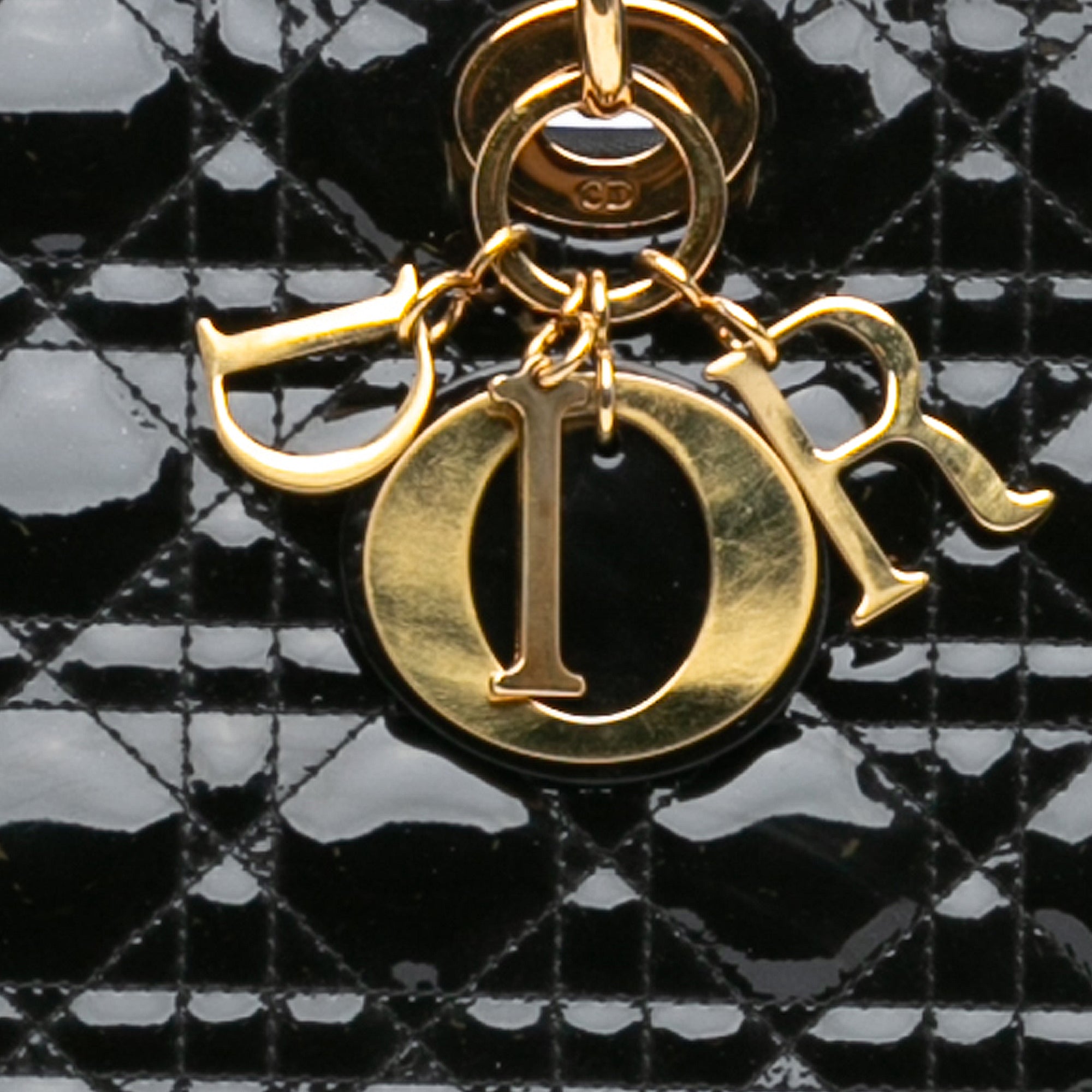 Large Patent Cannage Lady Dior