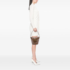 Zucchino Crystal Double Flap Bucket Bag