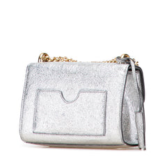 Small Metallic Leather Padlock Crossbody