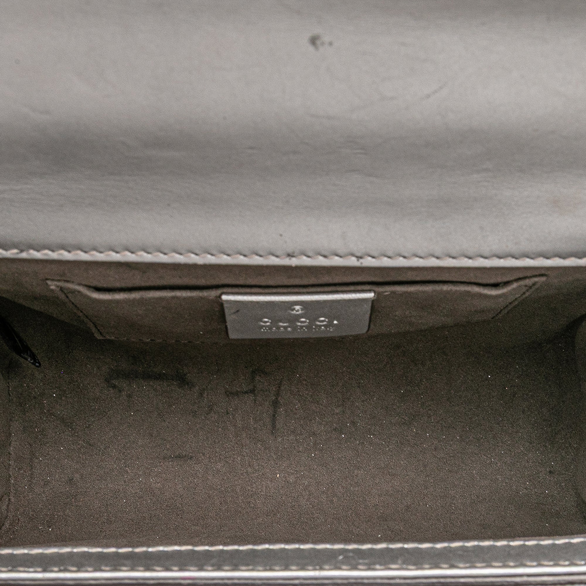 Small Metallic Leather Padlock Crossbody