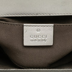 Small Metallic Leather Padlock Crossbody