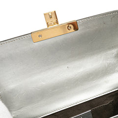 Small Metallic Leather Padlock Crossbody