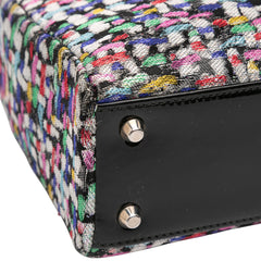 Mini Multicolor Metallic Fabric and Patent Leather Lady Dior