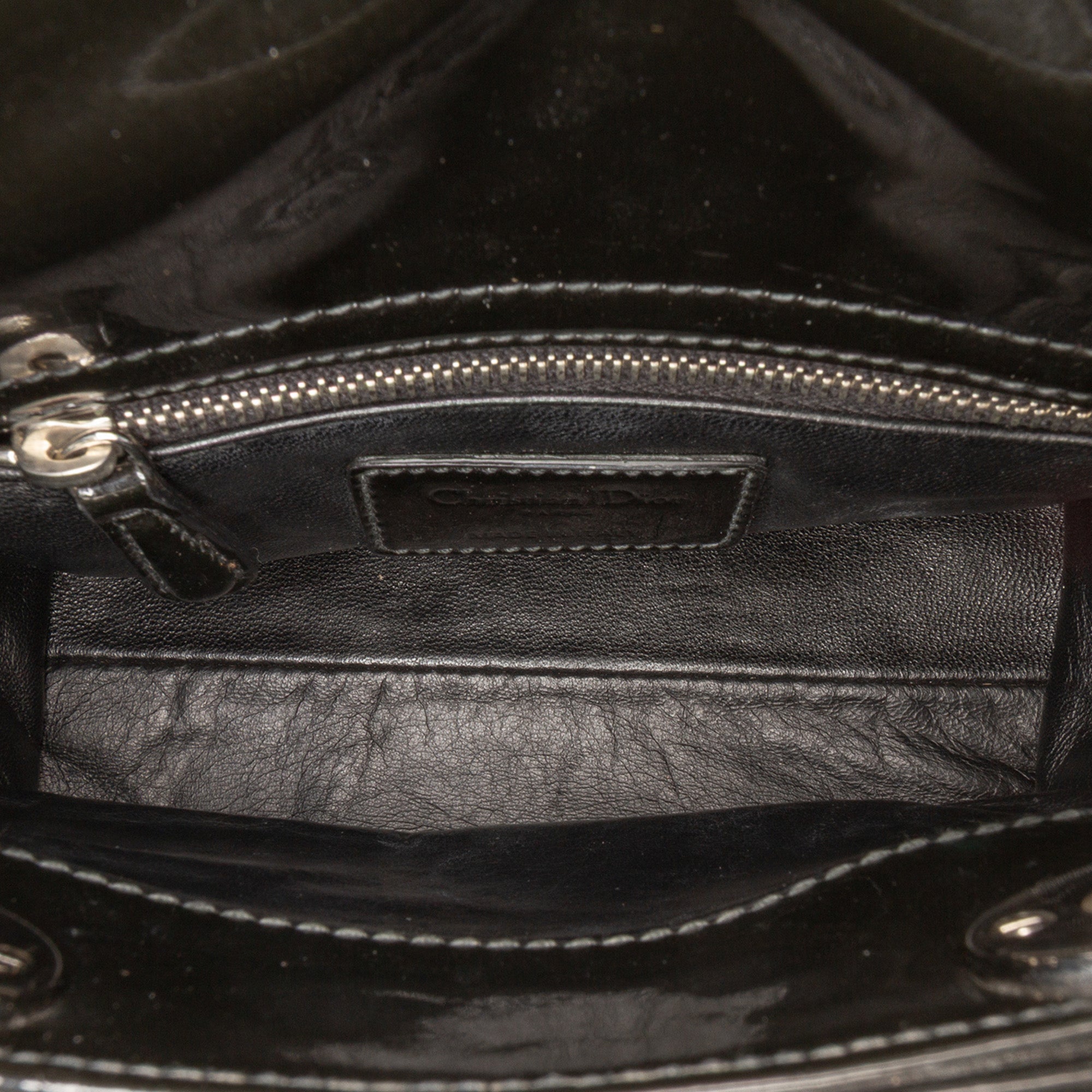 Mini Multicolor Metallic Fabric and Patent Leather Lady Dior