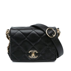 Mini Quilted Lambskin Multi Chain Flap