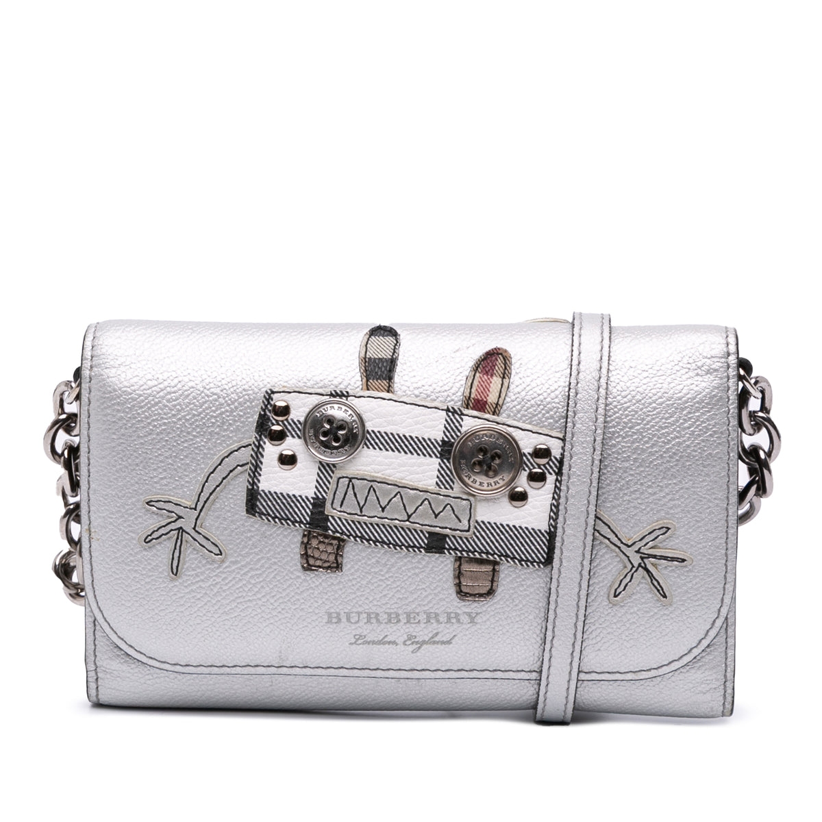 Metallic Leather Creature Wallet On Chain