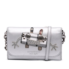 Metallic Leather Creature Wallet On Chain