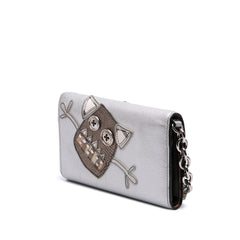 Metallic Leather Creature Wallet On Chain