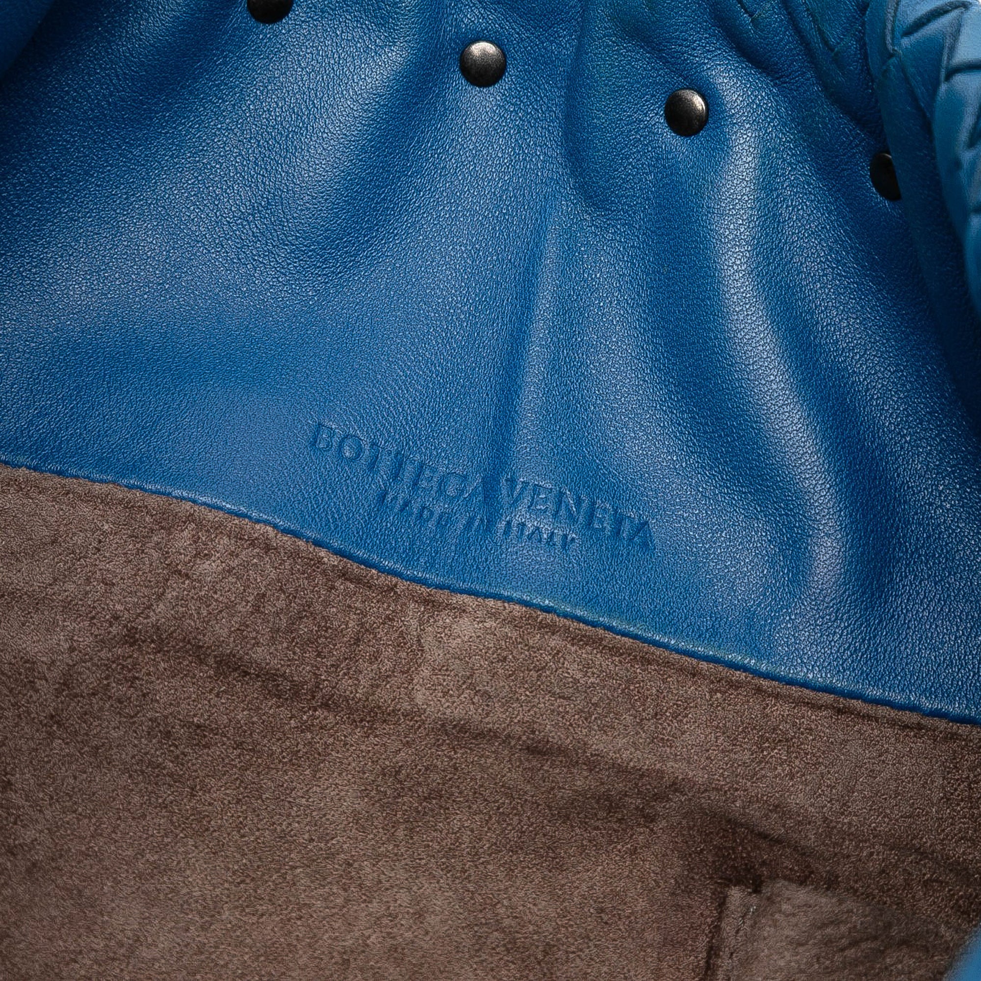 Nappa Intrecciato Drawstring Shoulder Bag