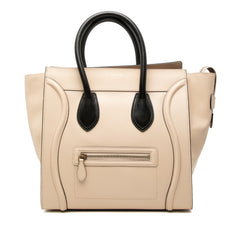 Mini Bicolor Leather Luggage Tote