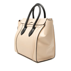 Mini Bicolor Leather Luggage Tote