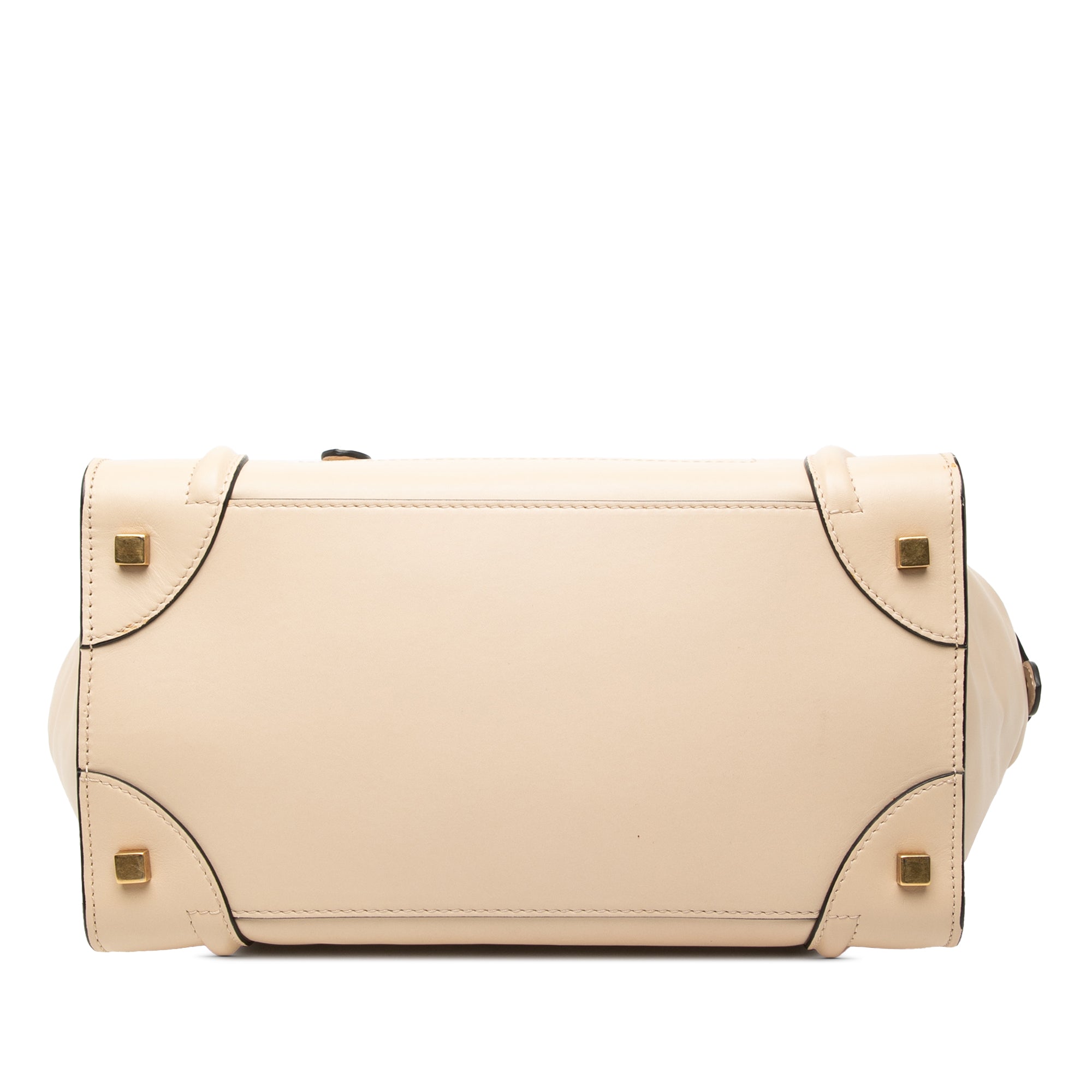 Mini Bicolor Leather Luggage Tote