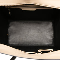 Mini Bicolor Leather Luggage Tote