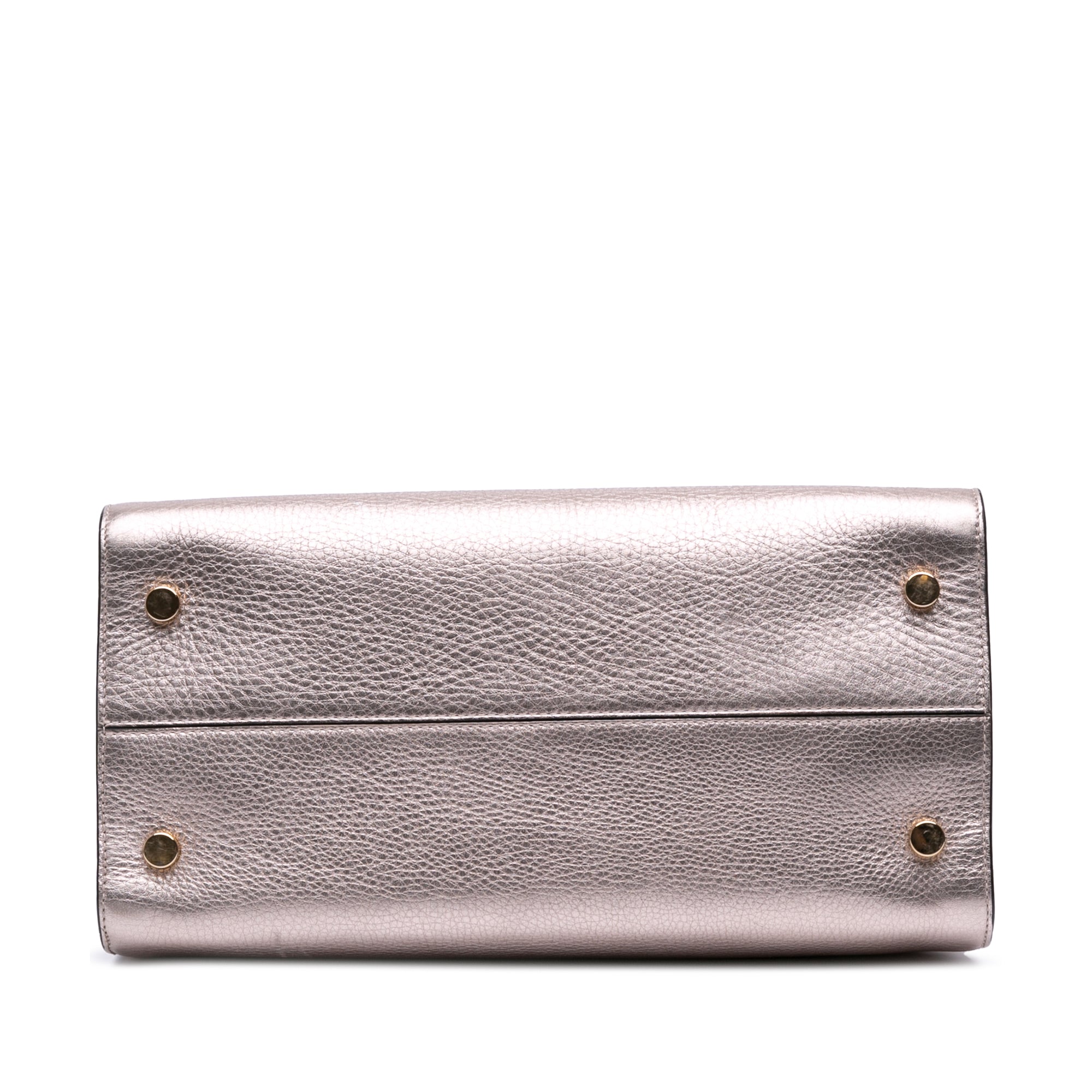 Medium Metallic Grained Calfskin Diorever Satchel