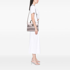 Medium Metallic Grained Calfskin Diorever Satchel