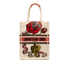 Fleurs Bibliques Embroidery Vertical Book Tote