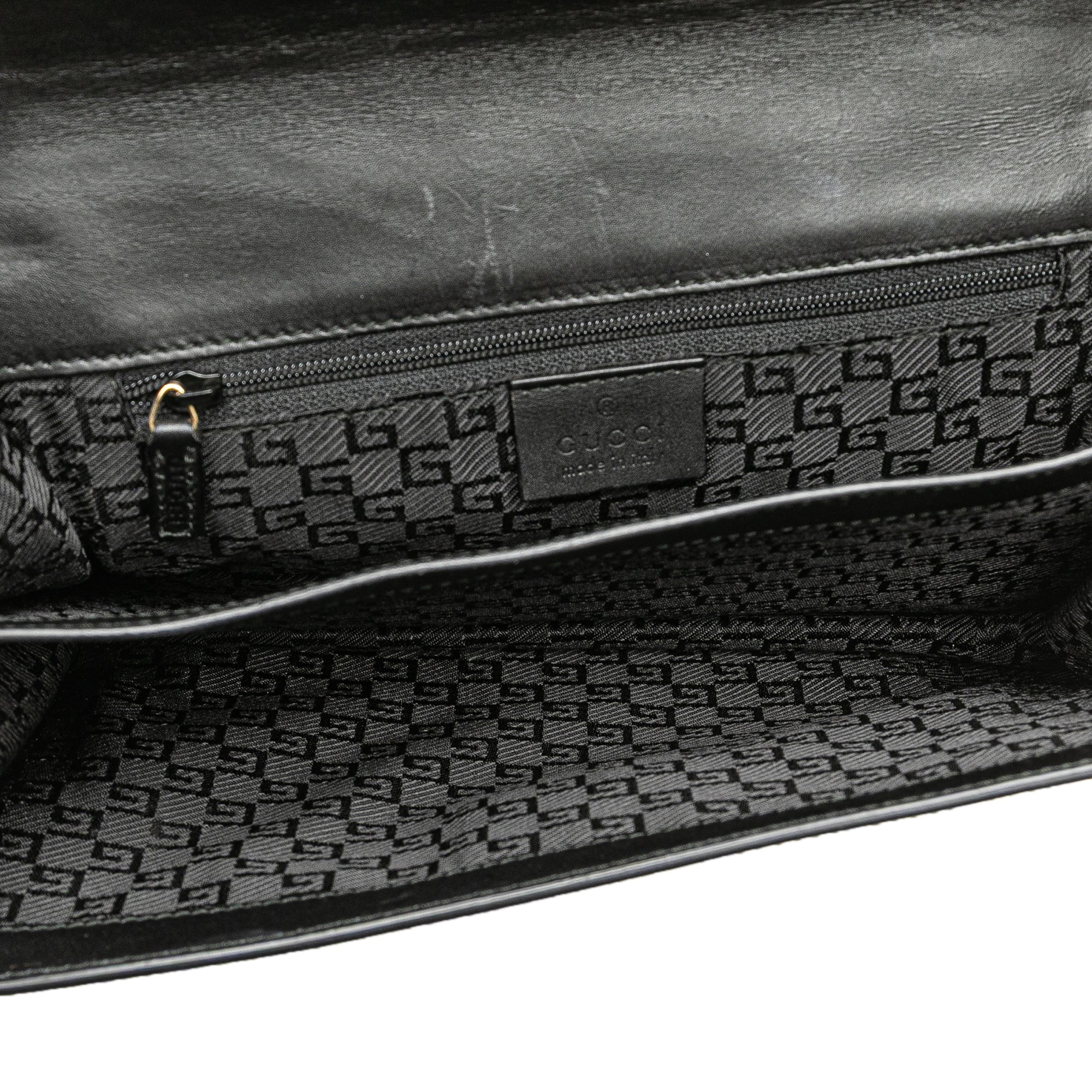 Canvas and Leather Square G Flap Shoulder Bag