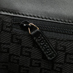 Canvas and Leather Square G Flap Shoulder Bag