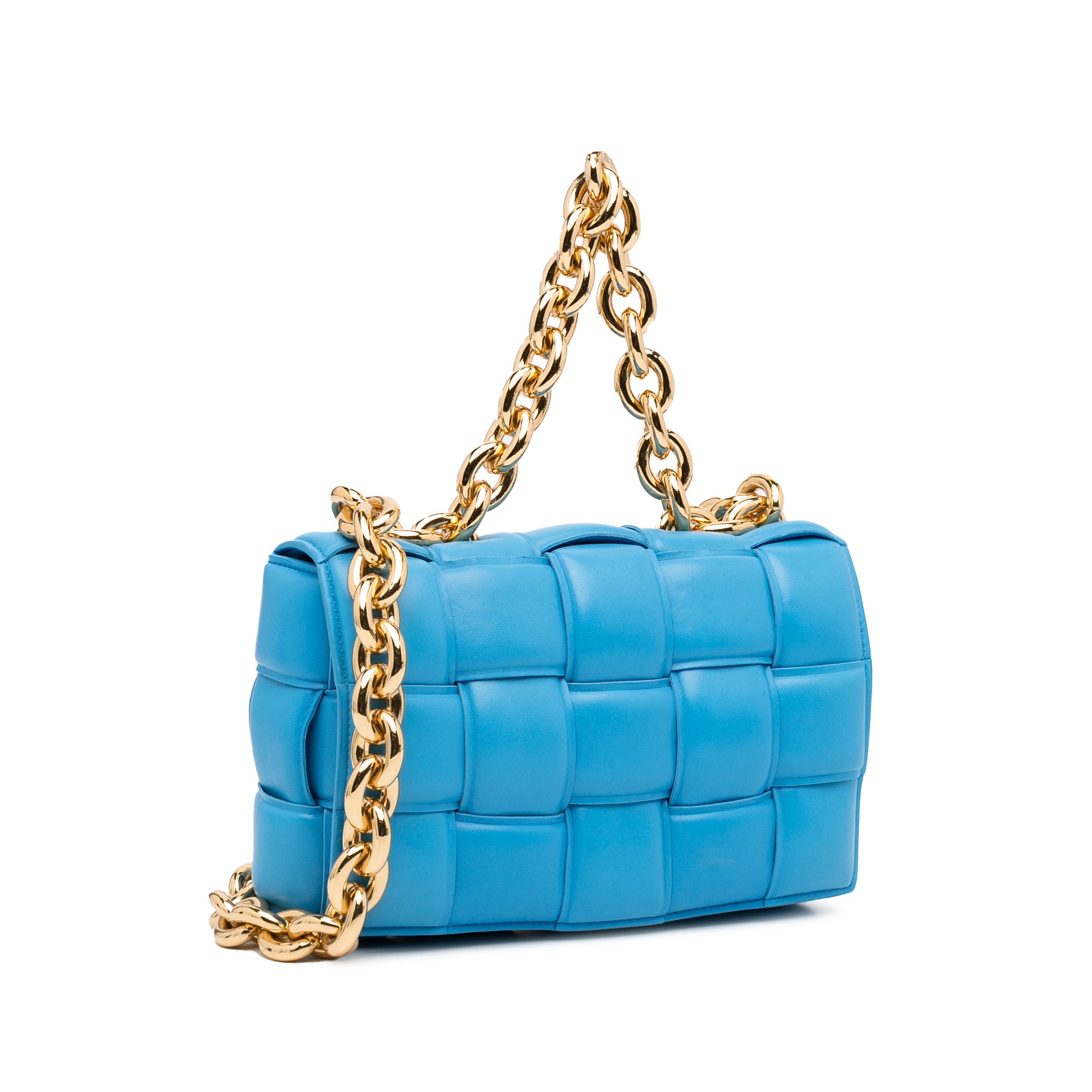 Nappa Intrecciato Padded Chain Cassette Satchel