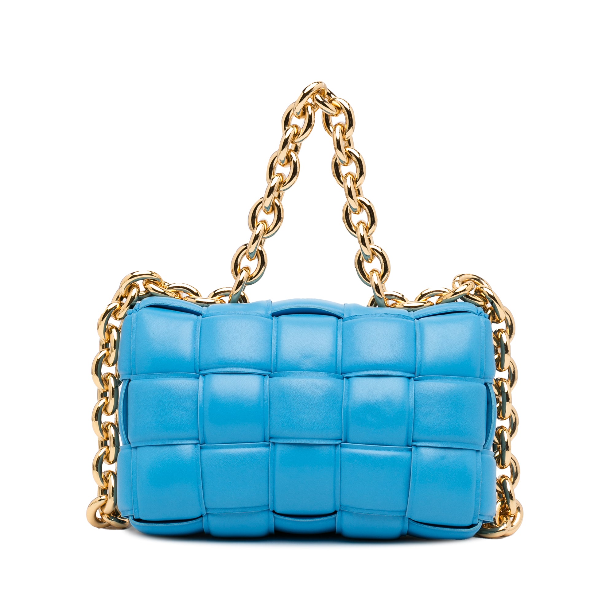 Nappa Intrecciato Padded Chain Cassette Satchel