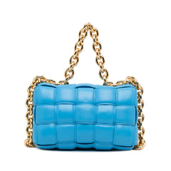 Nappa Intrecciato Padded Chain Cassette Satchel