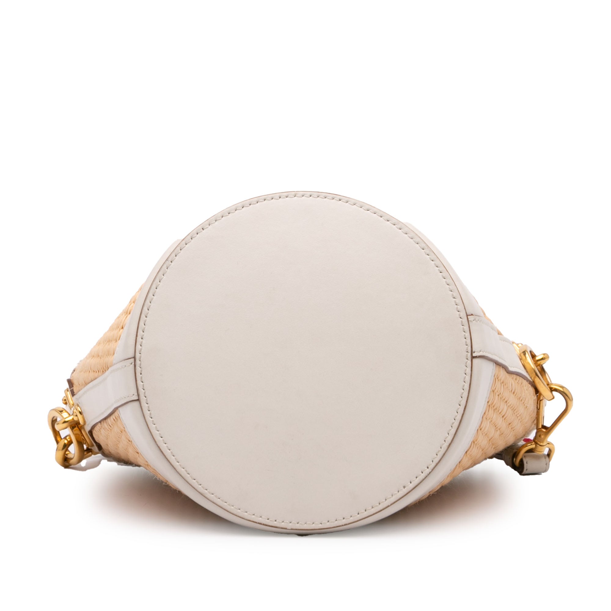 City Calf Trimmed Paglia Bucket Bag