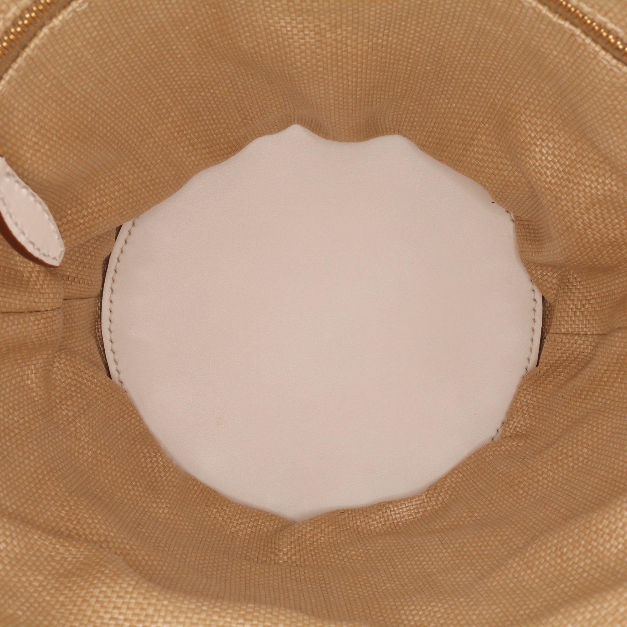 City Calf Trimmed Paglia Bucket Bag