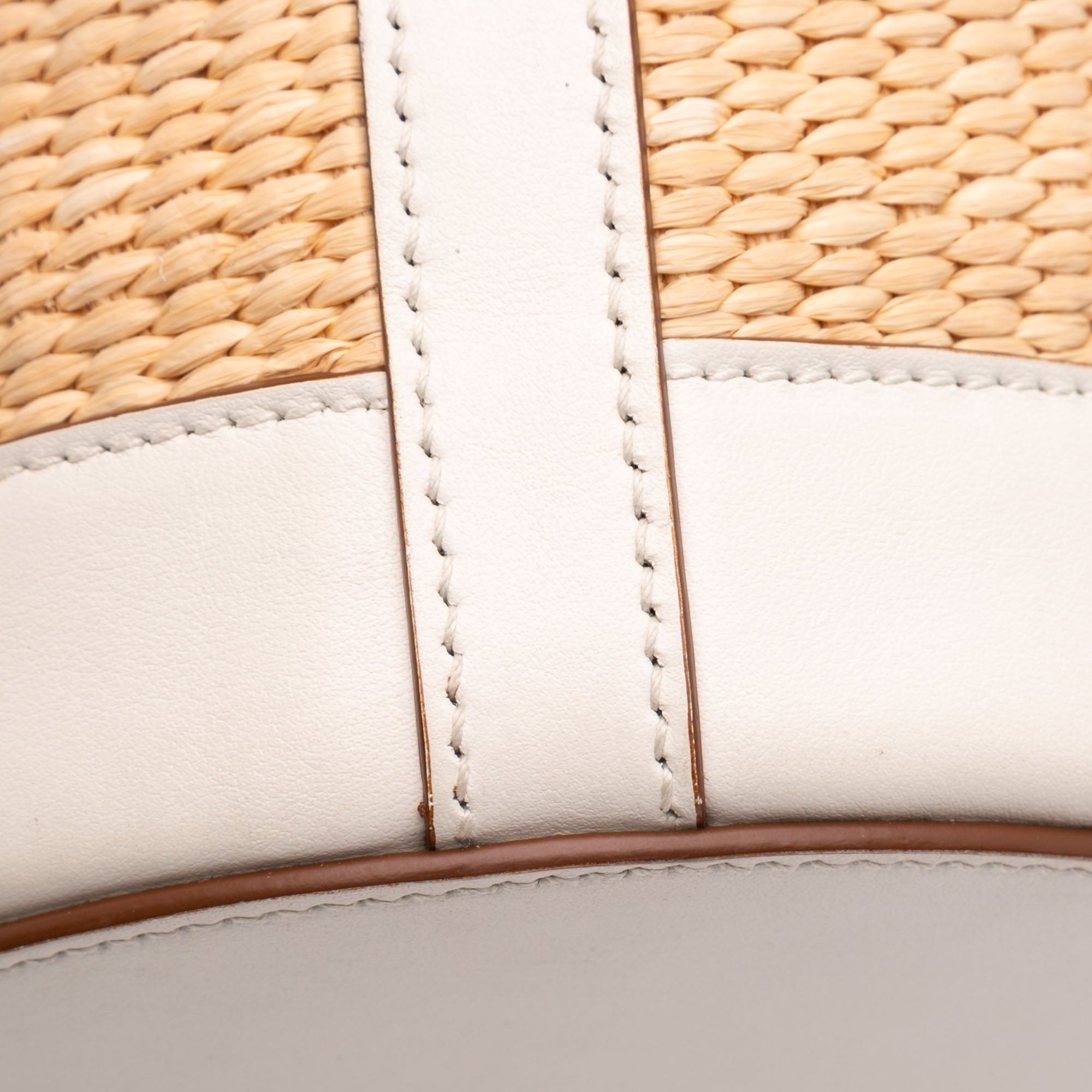 City Calf Trimmed Paglia Bucket Bag