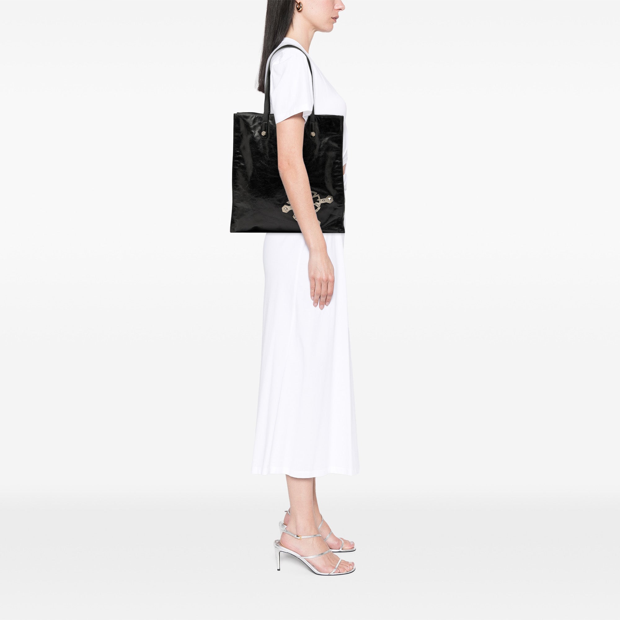 Nappa Leather Antique Skull Tote