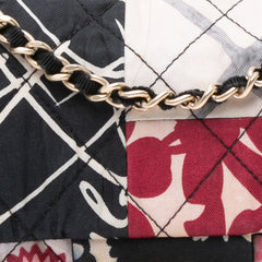 Mini Rectangular Printed Nylon and Jersey Patchwork Single Flap