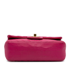 Mini Rectangular Classic Chevron Lambskin Single Flap